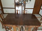 Antique 1920s Dining Room Table With Chairs
