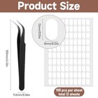 1200 Pcs Double Sided Adhesive Nail Tapes False Tip Sticky Tabs For Press On 