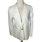J crew Womens  178 Linen Holland Blazer White Size 2 Al222