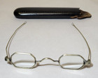 Antique 19th Century Octagonal Spectacles Eyeglasses Case Glasses  Civil War Era