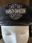 Vintage Harley Davidson Wool Beret Hat Applique Embroidered Logo Motorcycle  Xl