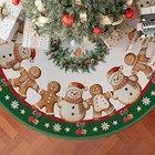  Snowman Gingerbread Man Christmas Tree Skirt Christmas Party 36x36 Inch