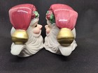 Obnibus By Fitz And Floyd Santa Claus Head Christmas Salt And Pepper Shakers 