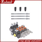 Findmall 3 Spool Hydraulic Control Valve Double Acting 13 Gpm 3600psi Sae Ports