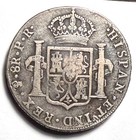 1797  countermark  Bank Of England Emergency Dollar On 1792 Bolivia 8 Reales