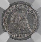 1849-p  H10c Liberty Seated Silver Half Dime  Ngc Vg8   8404748-027