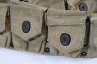 Vtg Ww1 Cartridge Belt Army Military Snap Pockets Adjustable Woven 10 Pouch Old