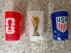 Michelob Ultra Fifa World Cup 2026 Usa Trophy Set Of 3 Plastic Beer Cups - R w b