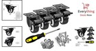 2  Heavy Duty Caster Wheels Set Of 4 Swivel Plate Locking Brakes 450lb Capacity