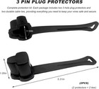 2pcs 3 Prong Plug Protector  Weatherproof Electrical Plug Protector Safety Caps 