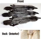 Genuine Natural Tanned Silver Fox Hides Fur Pelts Graded 1 Real Fox Skin Hide   