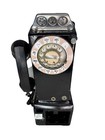 Northern Electric Black Rotary Wall Telephone 3 Coin Slot Pay Phone
