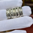 925 Sterling Silver Stacking Rings Set  Twisted  Beaded  Floral  Dotted All Size