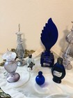 Lot Of 8 Vintage Perfume Bottles With Vintage Vanity Tray
