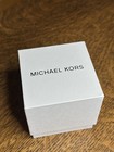Michael Kors Pyper Mk4751 Womens White Dial Brown Cheetah Print Band Wristwatch