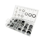 150pcs Automotive Self-centered Bonded Seal Gasket 6mm To 24mm  Silver