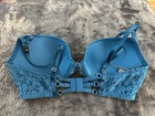 Victoria s Secret Very Sexy Push Up Teal Blue Bling Rhinestone Bra New 34d