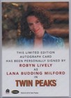 Robyn Lively 2019 Rittenhouse Twin Peaks Signed Card Auto Autograph Kyle