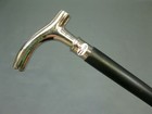 Silver Brass Marine Head Handle Vintage Style Black Wooden Walking Stick Cane