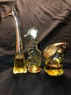 Trio Of Vintage Avon Fragrance Bottles  Snow Bunny  Giraffe  Seahorse  W cologne