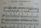 Winter Wonderland Sheet Music For Piano vocal guitar ukulele Christmas 1934