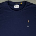 Polo Ralph Lauren T Shirt Mens 2xl Blue Custom Slim Fit Pony Casual Long Sleeve