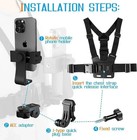 Chest Strap Harness Body Mount Holder For Mobile Cell Phone Action Camera Pov