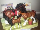 Clydesdale Family Vintage Grand Champions Toy 3 Horse Set Figures  see Pics 