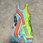 Cage Fighter Team Ohio Usa Wrestling Singlet Blue Size Medium