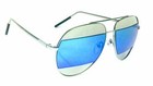  Split Aviators Mirror Mirrored Reflective Half Lens Aviator Designer Sunglasses