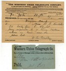 Western Union Telegraph Co Old Telegrams Set Of 2 Envs    Messages 1892
