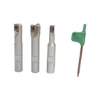 3 Pc 1 2   Shank 90 Degree Square Shoulder Indexable End Mill Apkt1003 Inserts