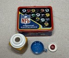 Vintage 1976 Nfl Metal Lunch Box Afc nfc Teams With Thermos 