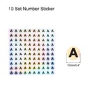 10 Sheet Capital Letter Stickers Alphabet A Round Self-adhesive Letter Labels
