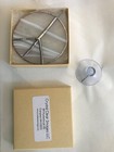 3  Stained Glass White And Clear Baroque Peace Sign Sun Catchers Cci