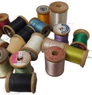 Vintage Sewing Thread Wooden Spools Mixed Brands Two Empty Spools Set Of 32