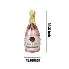 Mylar Champagne Balloons  Anniversary Decor  Party Supplies  4pcs  Gold