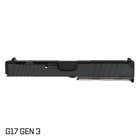 Complete Slide For Glock 17 Gen 3 - Black Cerakote Slide - Ported Barrel
