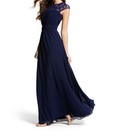 Long Full Length Maxi Evening Party Cocktail Dress Lace chiffon Sizes 12-20