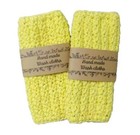 Crochet Handmade Wash Cotton Face Cloth Spa Bath Reusable Sunflower Yellow 2pc