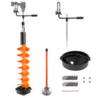 Universal Ice Fishing Auger 40   Cordless Ice Augers With Plate 18   Extension