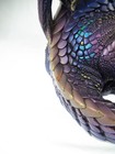 As Is  9  Windsor Edition Retired Pena Male Peacock Dragon Statue Purple