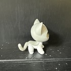 Littlest Pet Shop Gray White Shorthair Cat  138 Limited Lps Green hazel Eyes