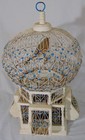 Tunisian Blue And White Hot Air Balloon Bird Cage Birdcage Feeder Taxidermy