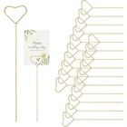 20pcs Heart Shape Metal Place Card Holders Wedding Party Decor Floral Picks New