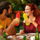 Ketchup   Mustard Fake Novelty Squirt Bottles Prank Joke Gag Tricks Gift Kid Toy