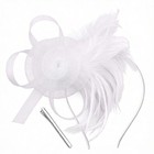 Womens Feather Flower Fascinator Hair Clip For Evening Party Head Accessory