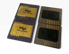 Lot Of 4 Intel Pentium Pro Processor - Vintage Gold Ceramic Cpu