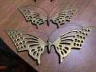 Vintage Solid Brass Butterfly Wall Art Set Of 4     Made In Korea Decor