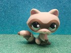 Littlest Pet Shop Lps Authentic Tan   Brown Masked Raccoon  1651 Green Eyes Rare